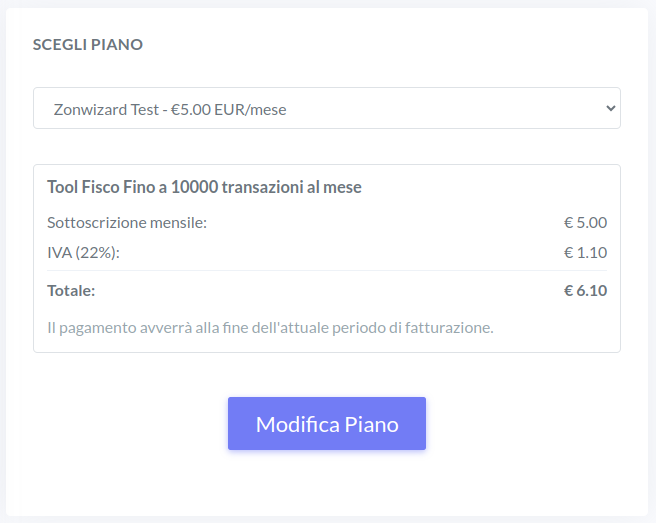 modifica sottoscrizione